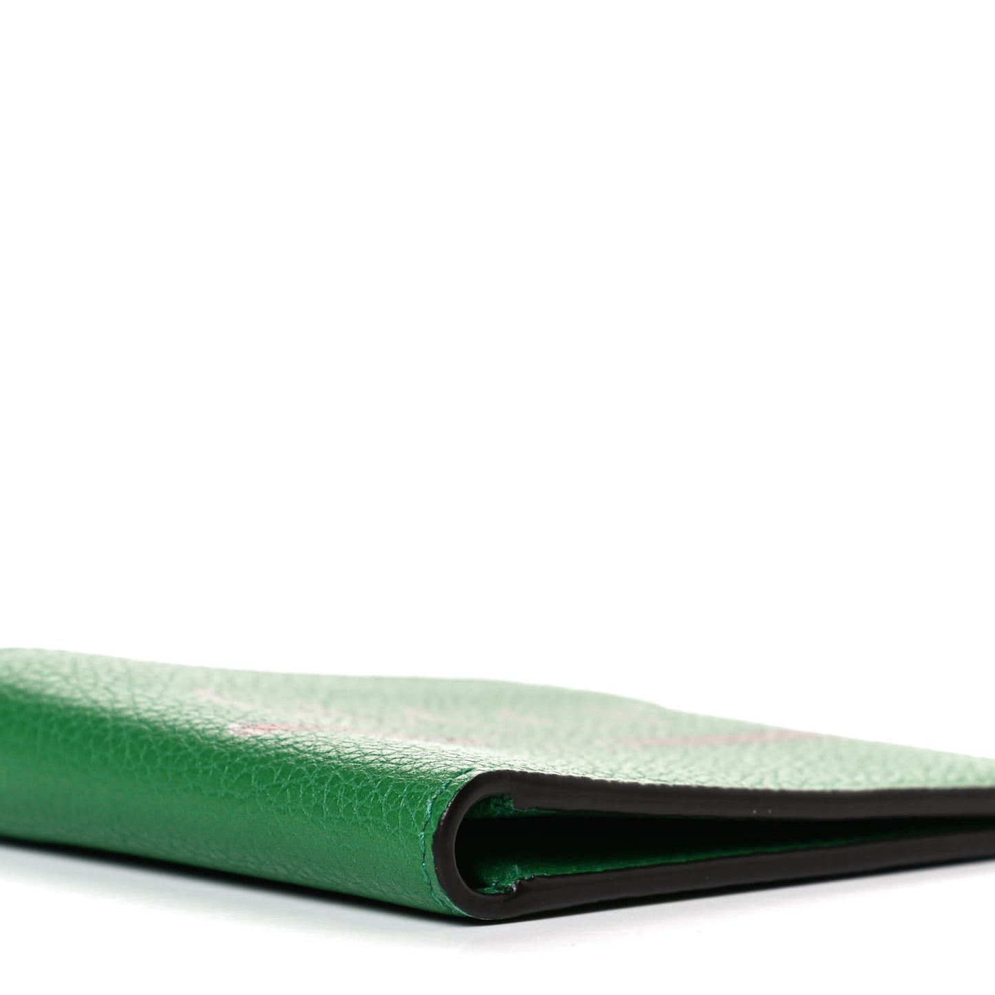 Calfskin Logo Bi-Fold Wallet Green
