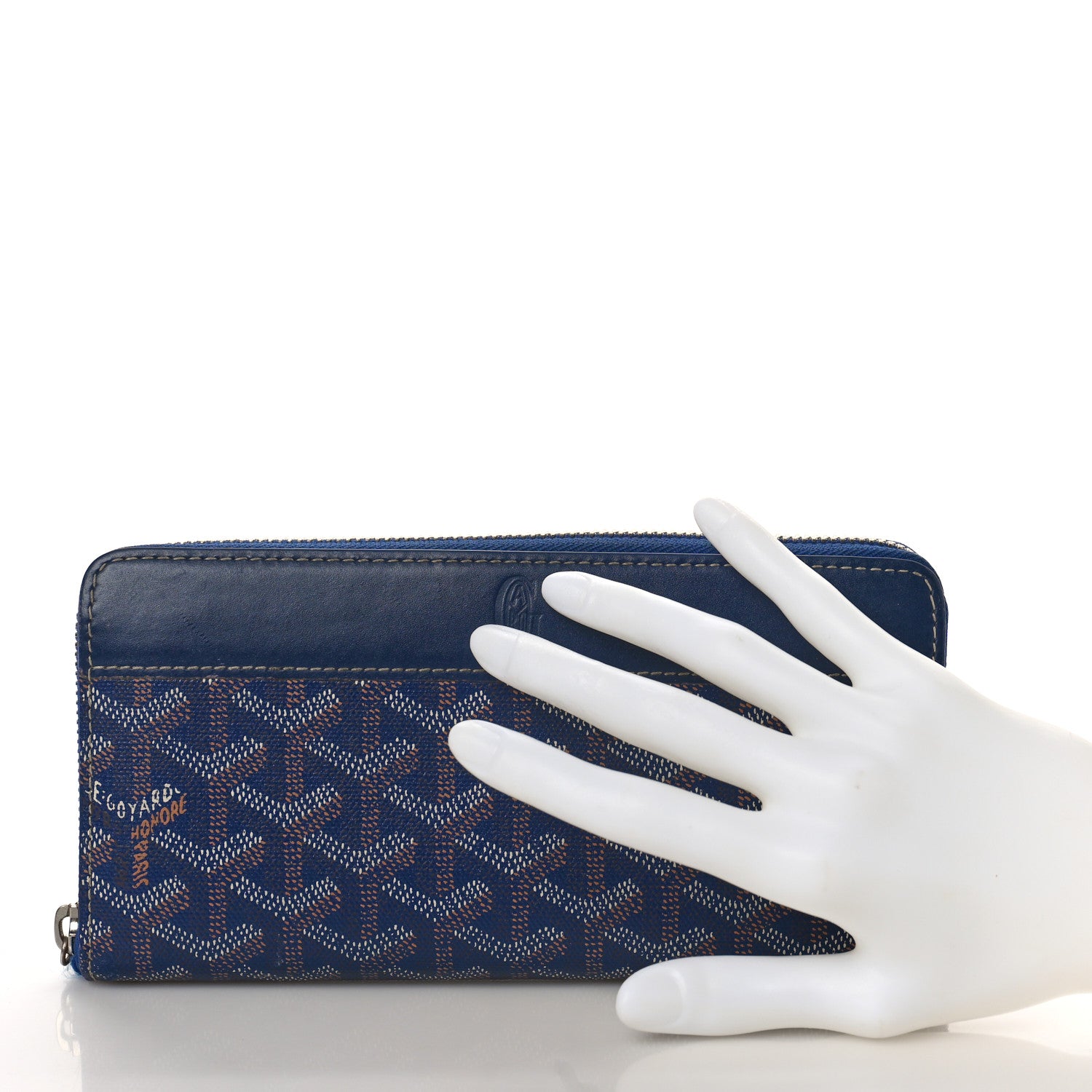 Goyard Goyardine Matignon Zip Around GM Wallet Blue 2 of 11