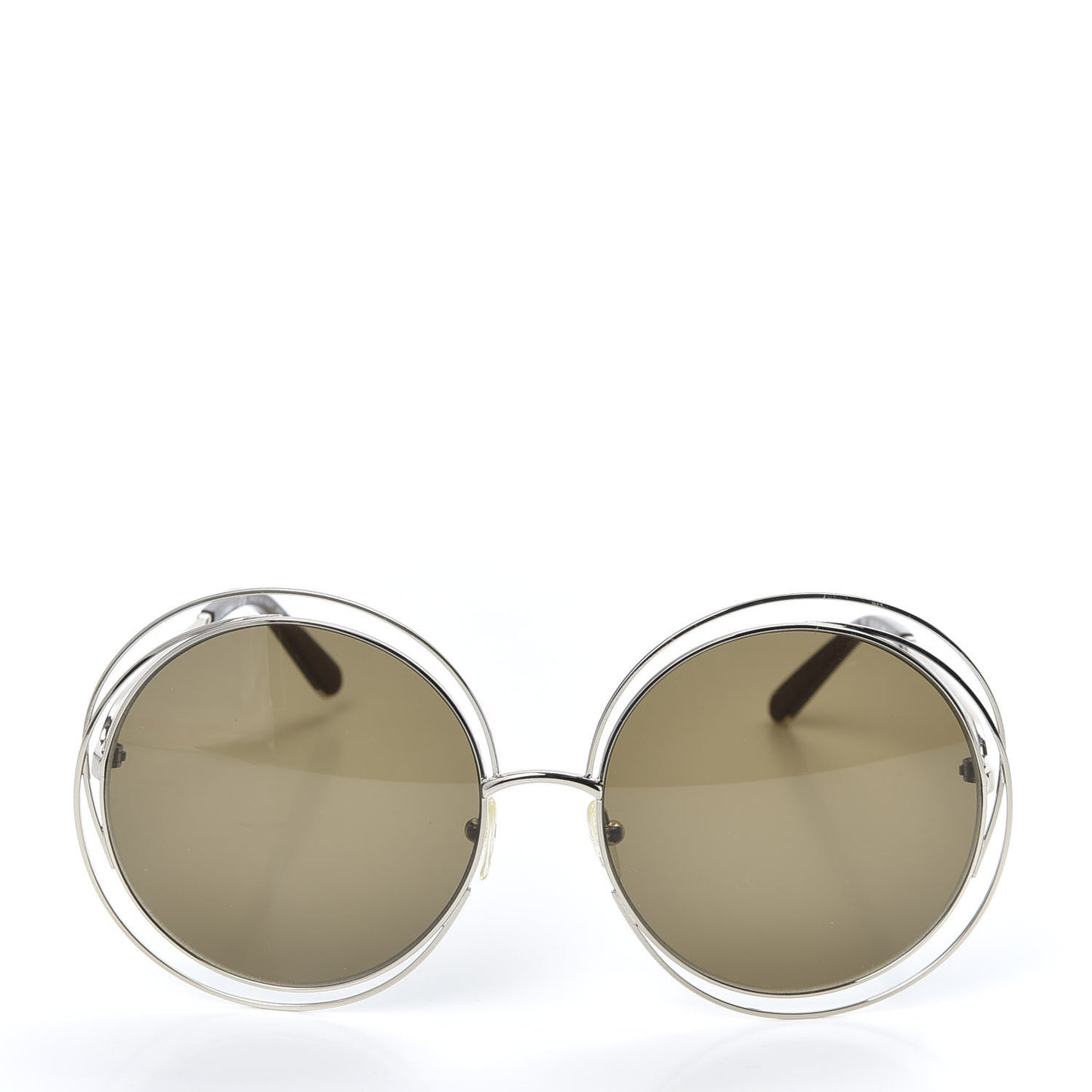 Oversize Round Carlina Oversized Round Sunglasses CE114S Silver Brown