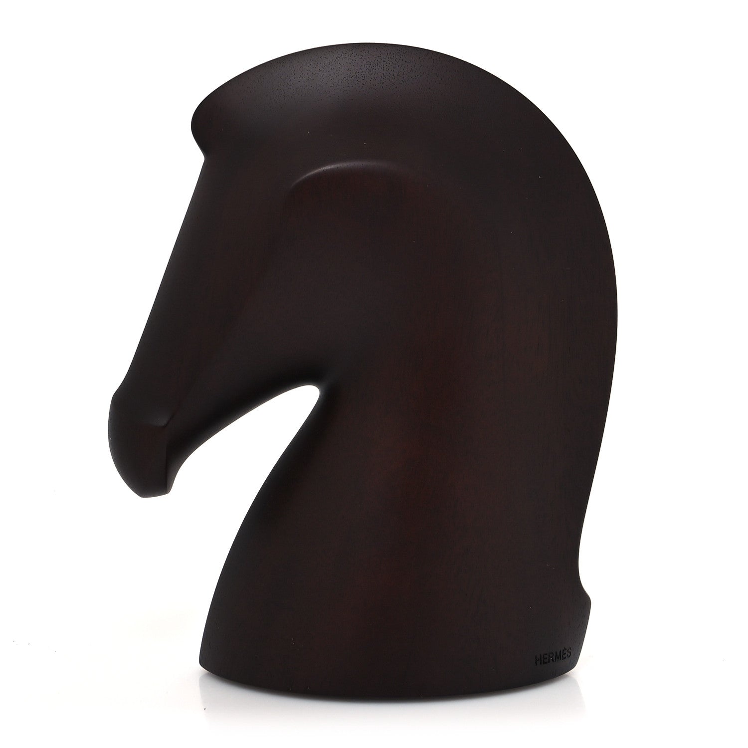 Hermes Mahogany Wood Samarcande Paperweight Etoupe 1 of 6