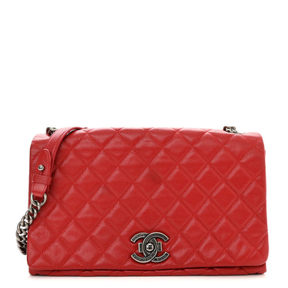 Chanel Goatskin Quilted Large City Rock Flap Red 1 of 11