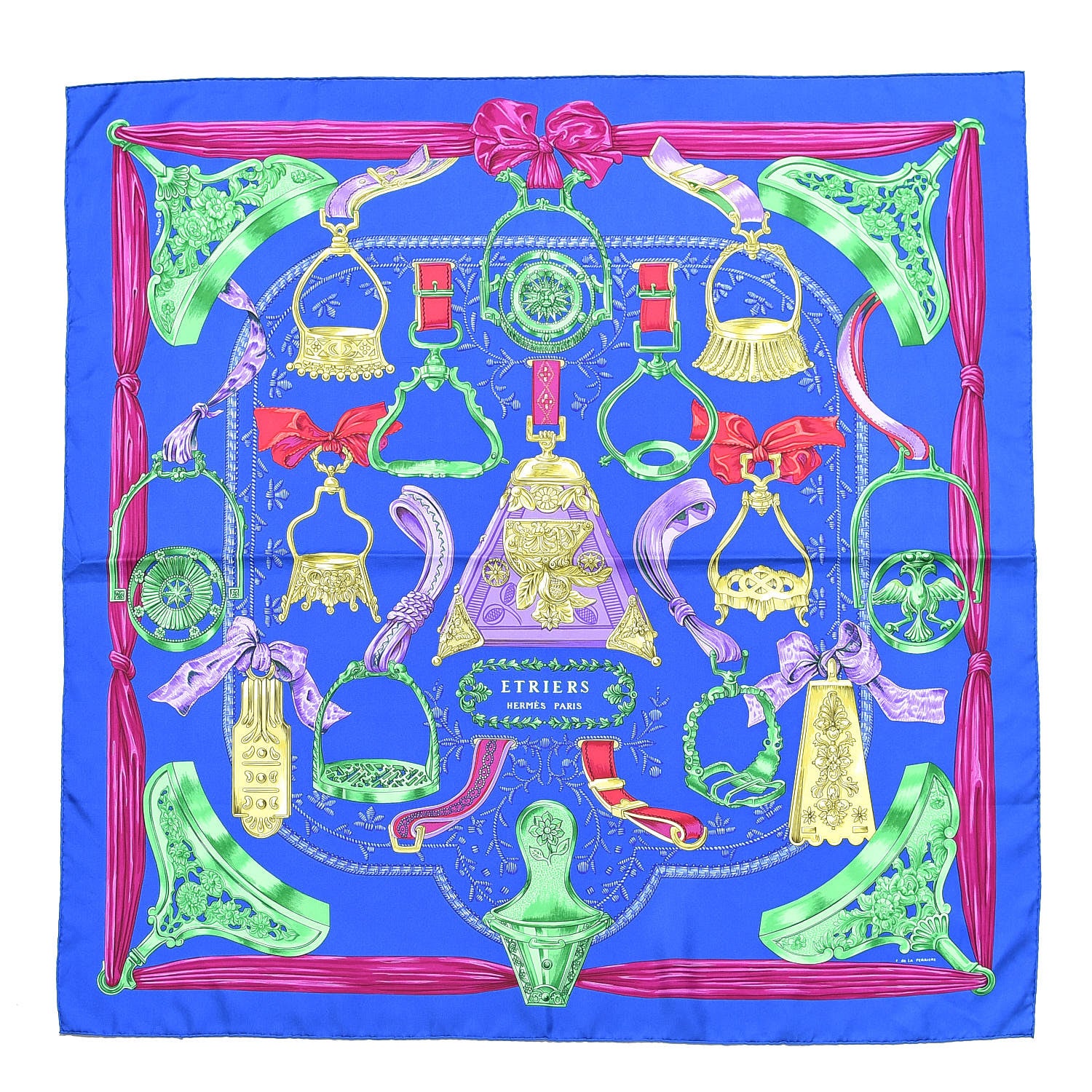 Hermes Silk Etriers Scarf 90 1 of 6