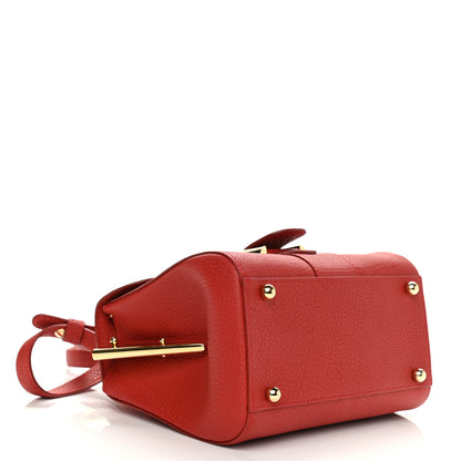 Delvaux Crispy Calfskin Mini Brillant Satchel Scarlet Red 4 of 10