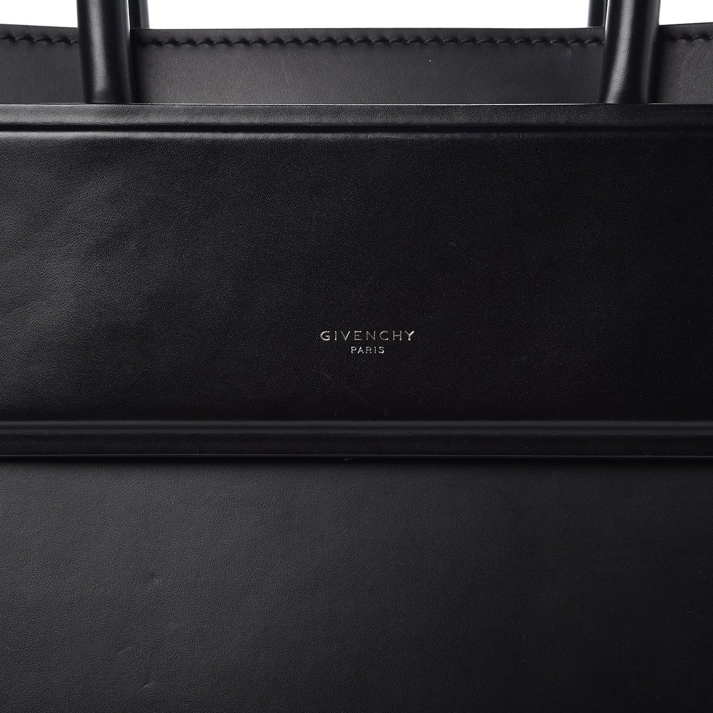 Smooth Calfskin Small Horizon Satchel Black