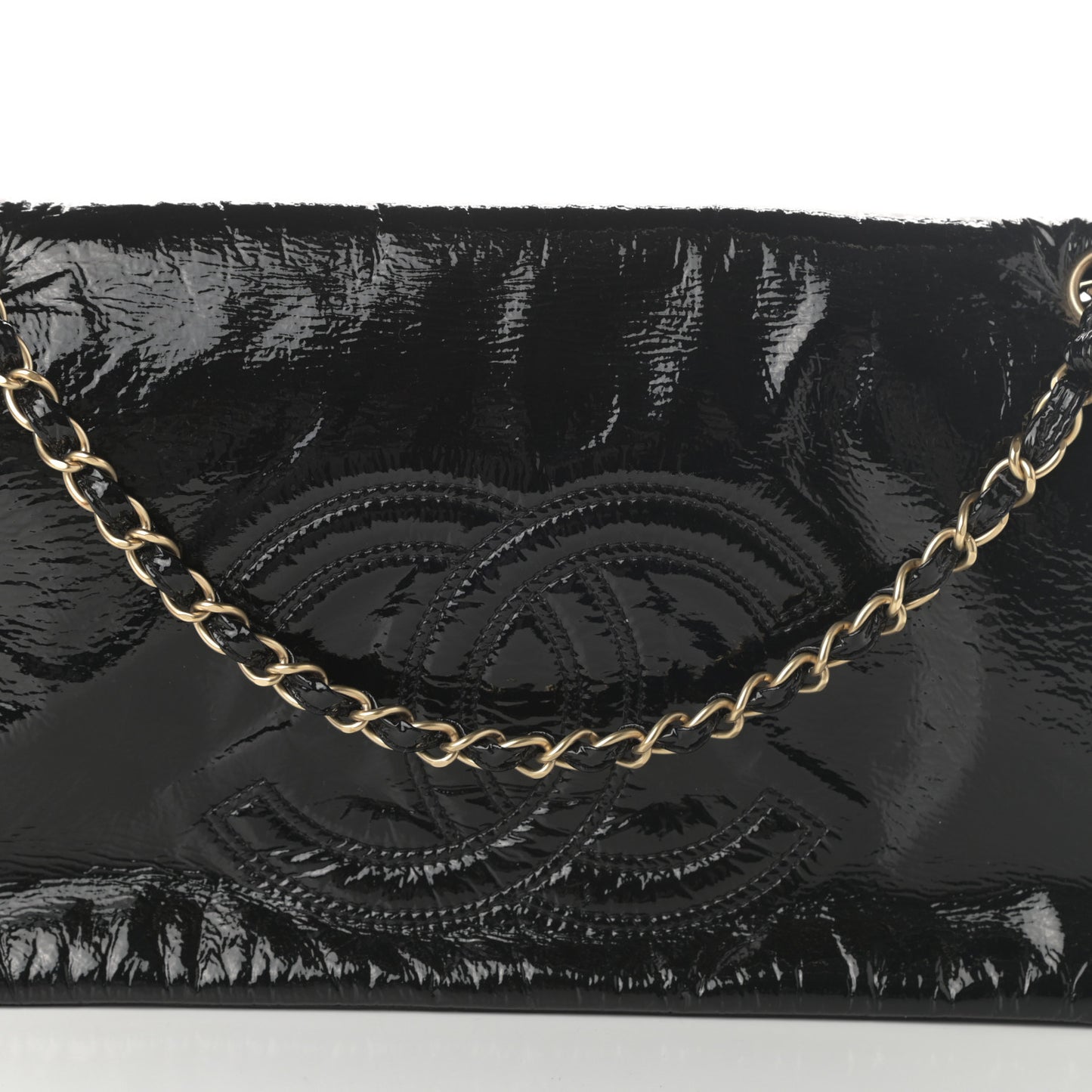 Vinyl Medium Rock and Chain Flap Black