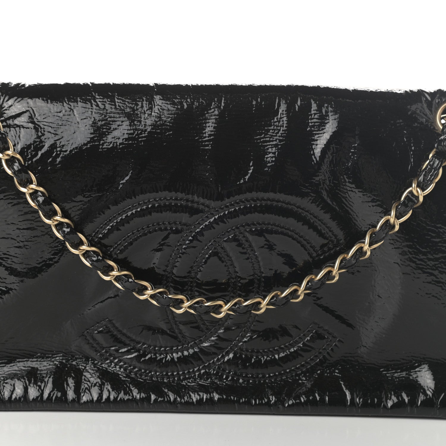Chanel Vinyl Medium Rock and Chain Flap Black 8 of 10