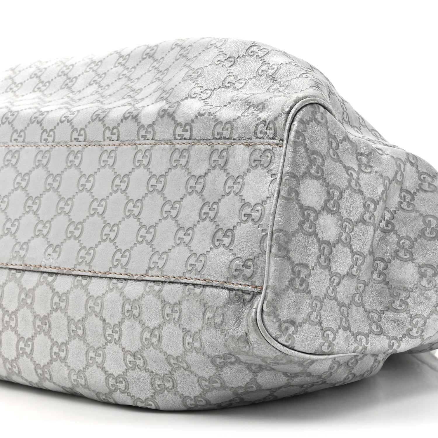 Gucci Guccissima Large Sukey Tote Silver 9 of 15