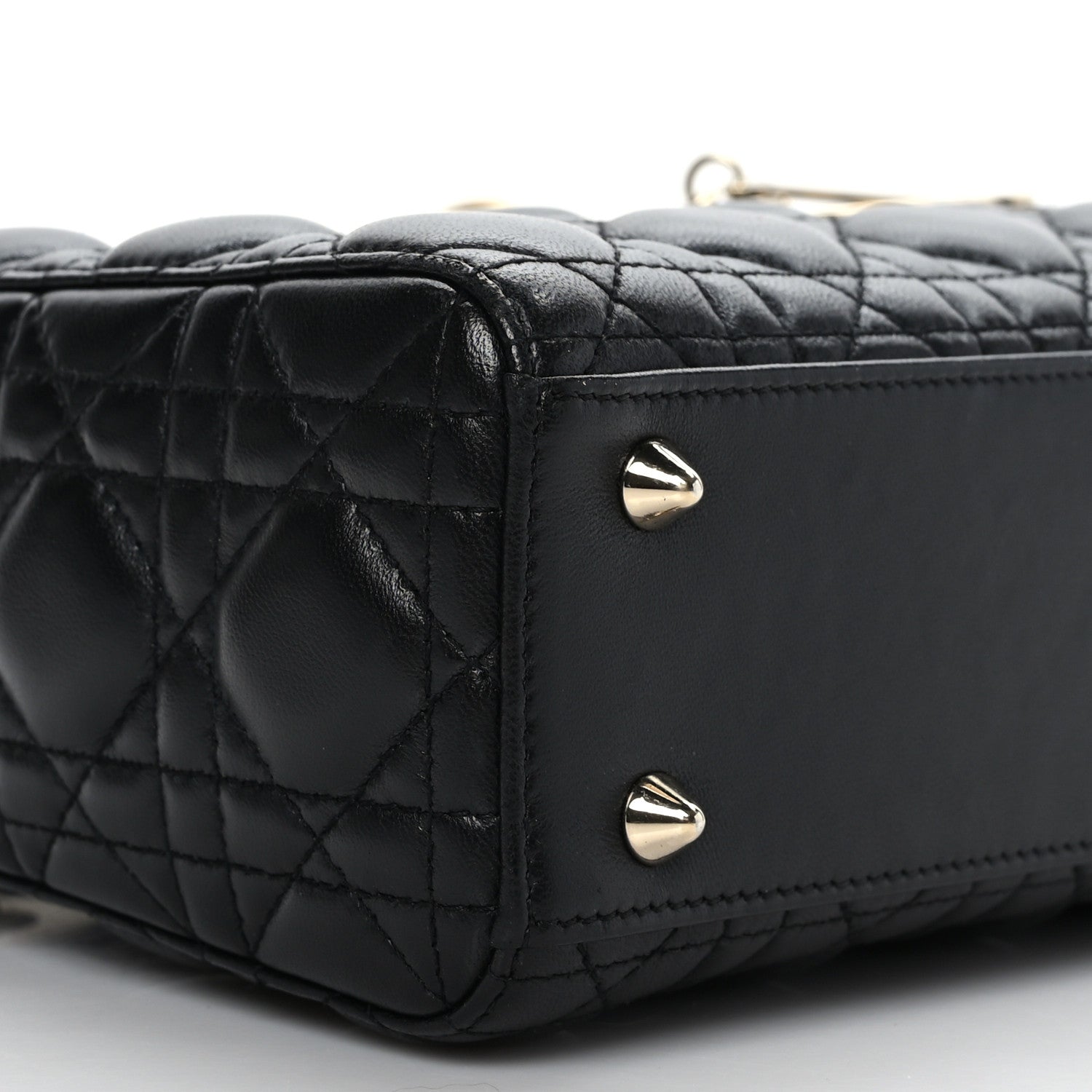 Christian Dior Lambskin Cannage Small My ABCDior Lady Dior Black 8 of 9