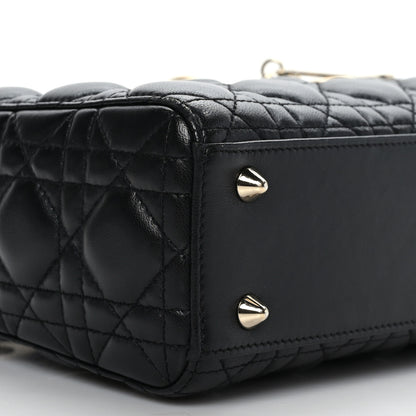 Christian Dior Lambskin Cannage Small My ABCDior Lady Dior Black 8 of 9