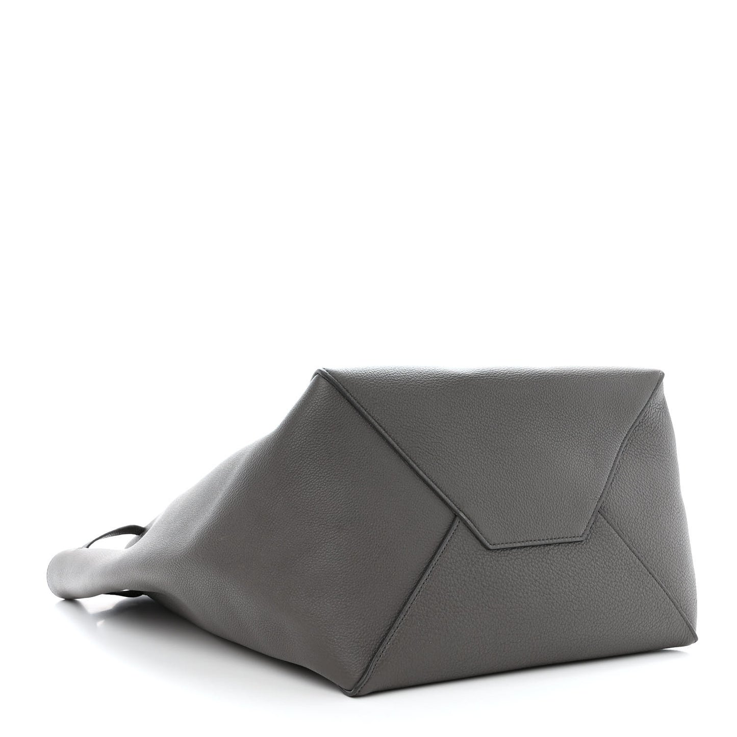 Soft Grained Calfskin Small Belt Cabas Phantom Medium Grey