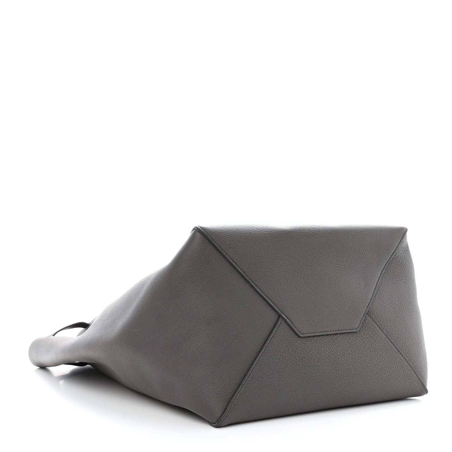 Celine Soft Grained Calfskin Small Belt Cabas Phantom Medium Grey 4 of 10