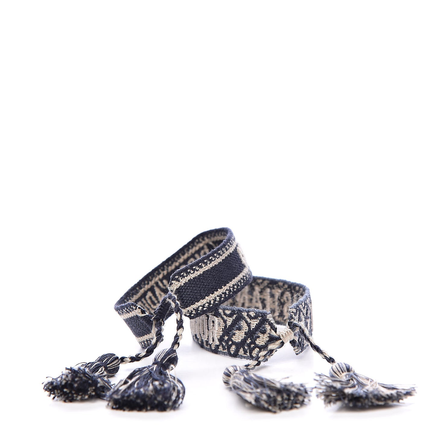 Woven Cotton J'Adior Friendship Bracelet Set Navy
