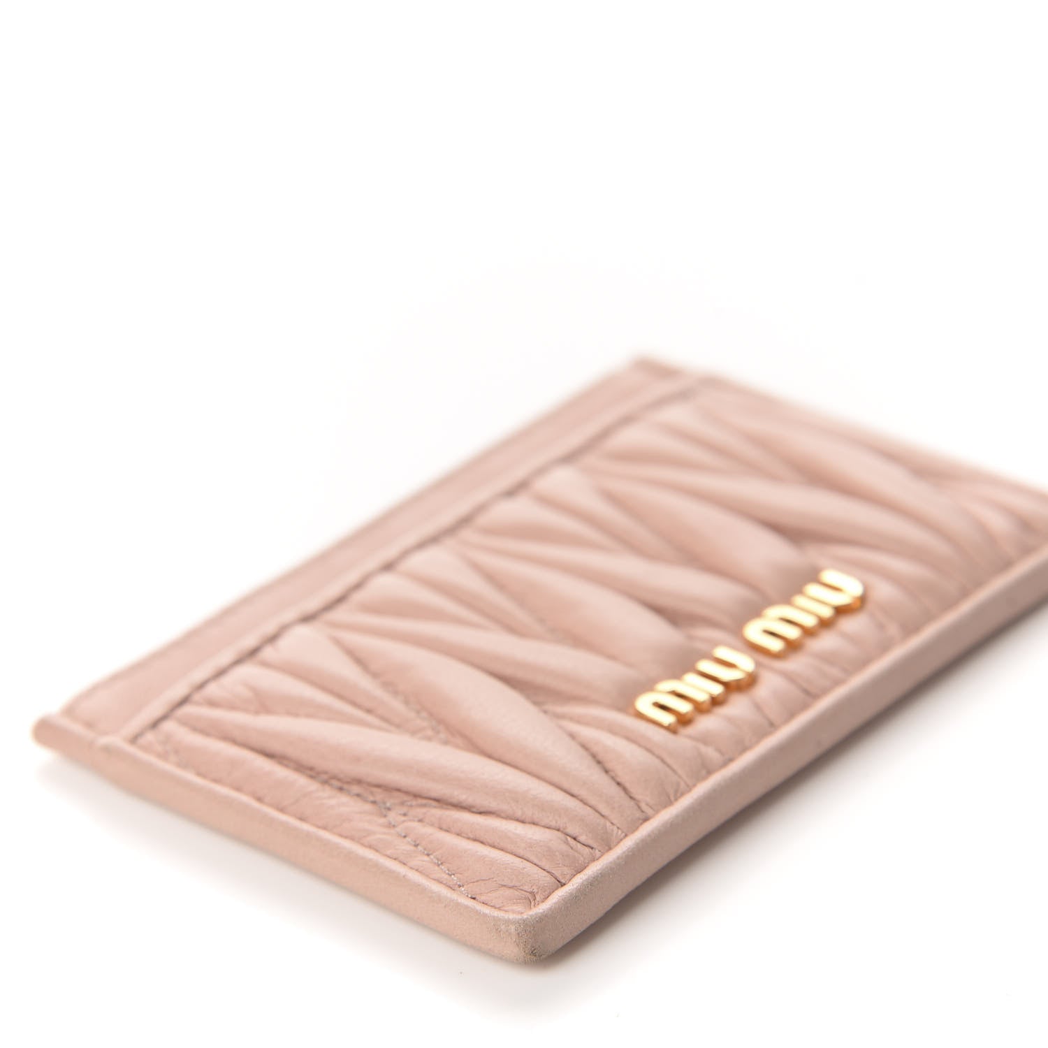 Miu Miu Nappa Matelasse Card Holder Cammeo 6 of 9