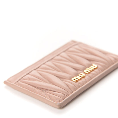 Miu Miu Nappa Matelasse Card Holder Cammeo 6 of 9