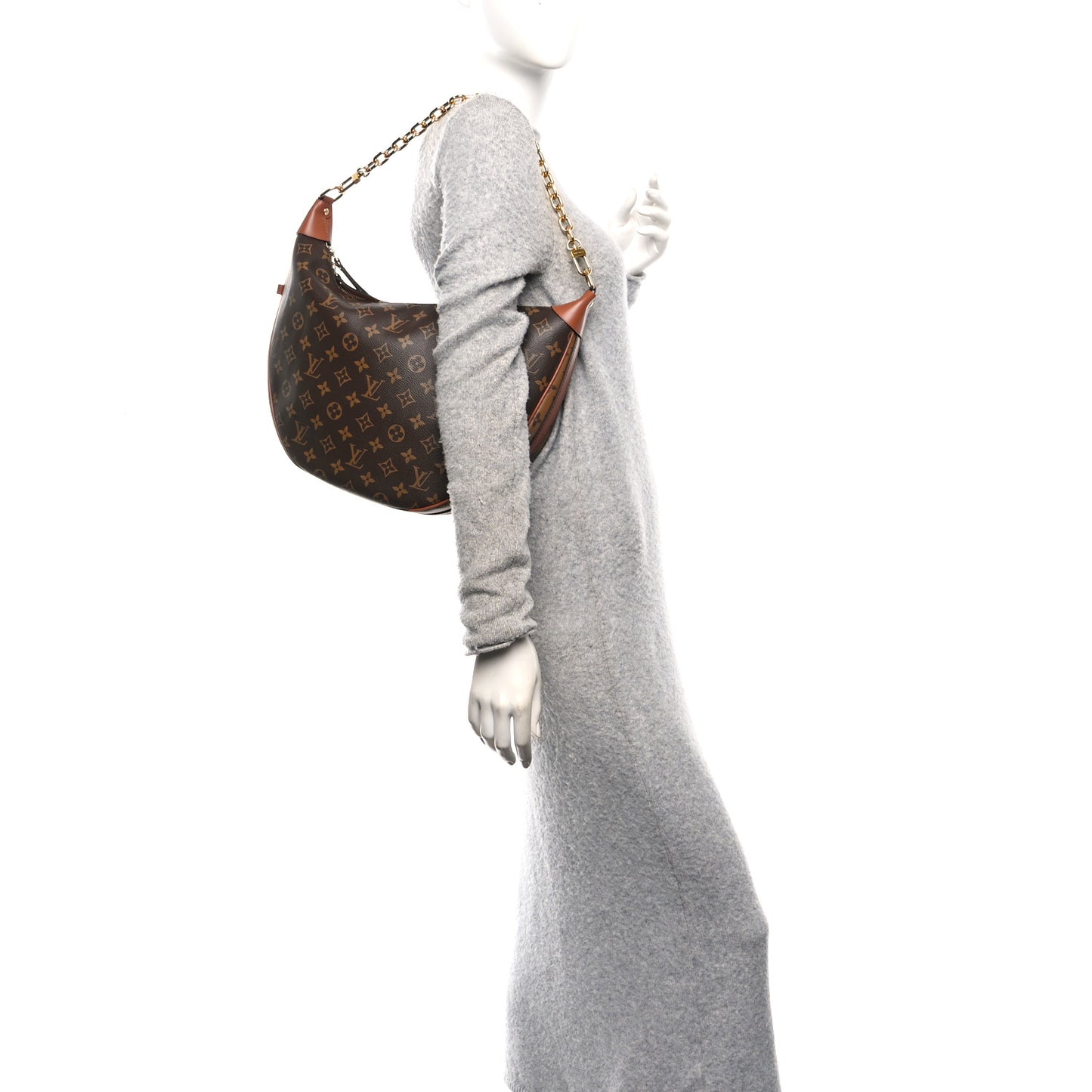 Reverse Monogram Loop Hobo