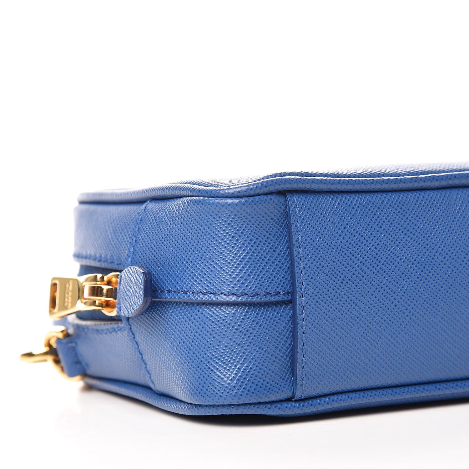 Prada Saffiano Mini Camera Crossbody Bag Azzurro 6 of 11