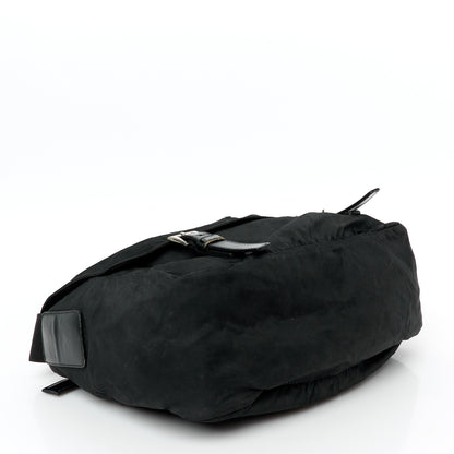 Prada Nylon Soft Calfskin Vela Messenger Bag Black 4 of 9