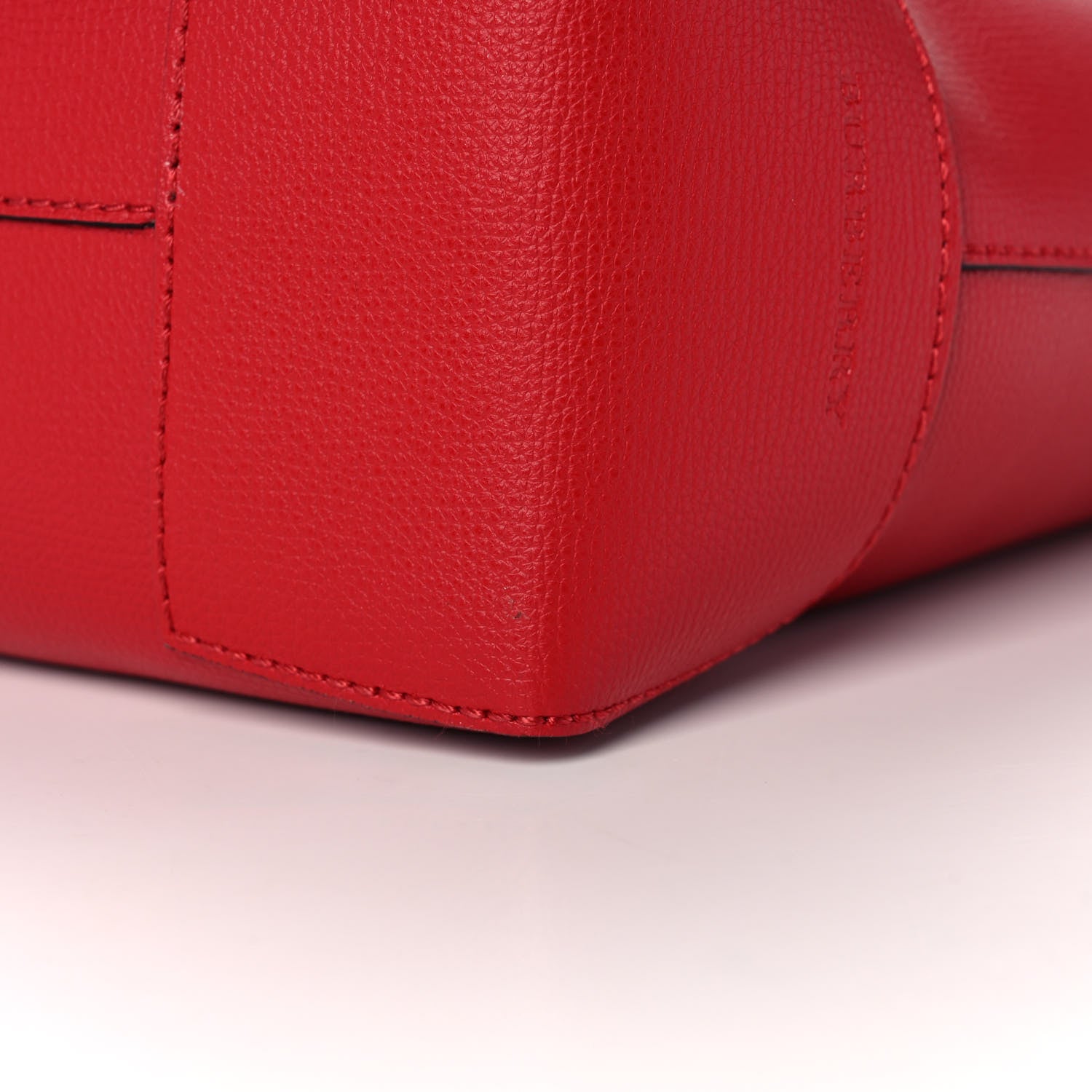 Burberry Grainy Calfskin Haymarket Check Small Reversible Tote Red 16 of 18