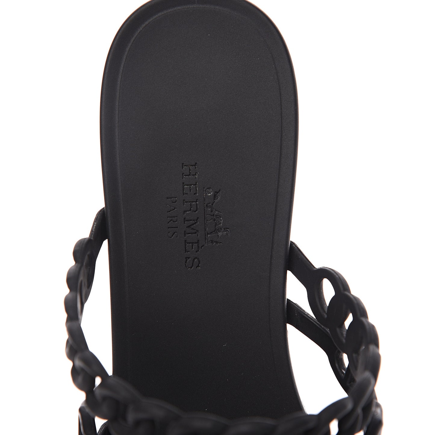Rubber Chaine d'Ancre Nude Sandals 37 Black
