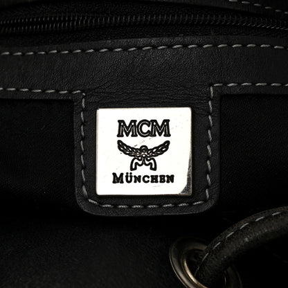 MCM Visetos Drawstring Bucket Bag Black 6 of 11