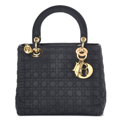 Christian Dior Nylon Cannage Medium Lady Dior Black 1 of 12