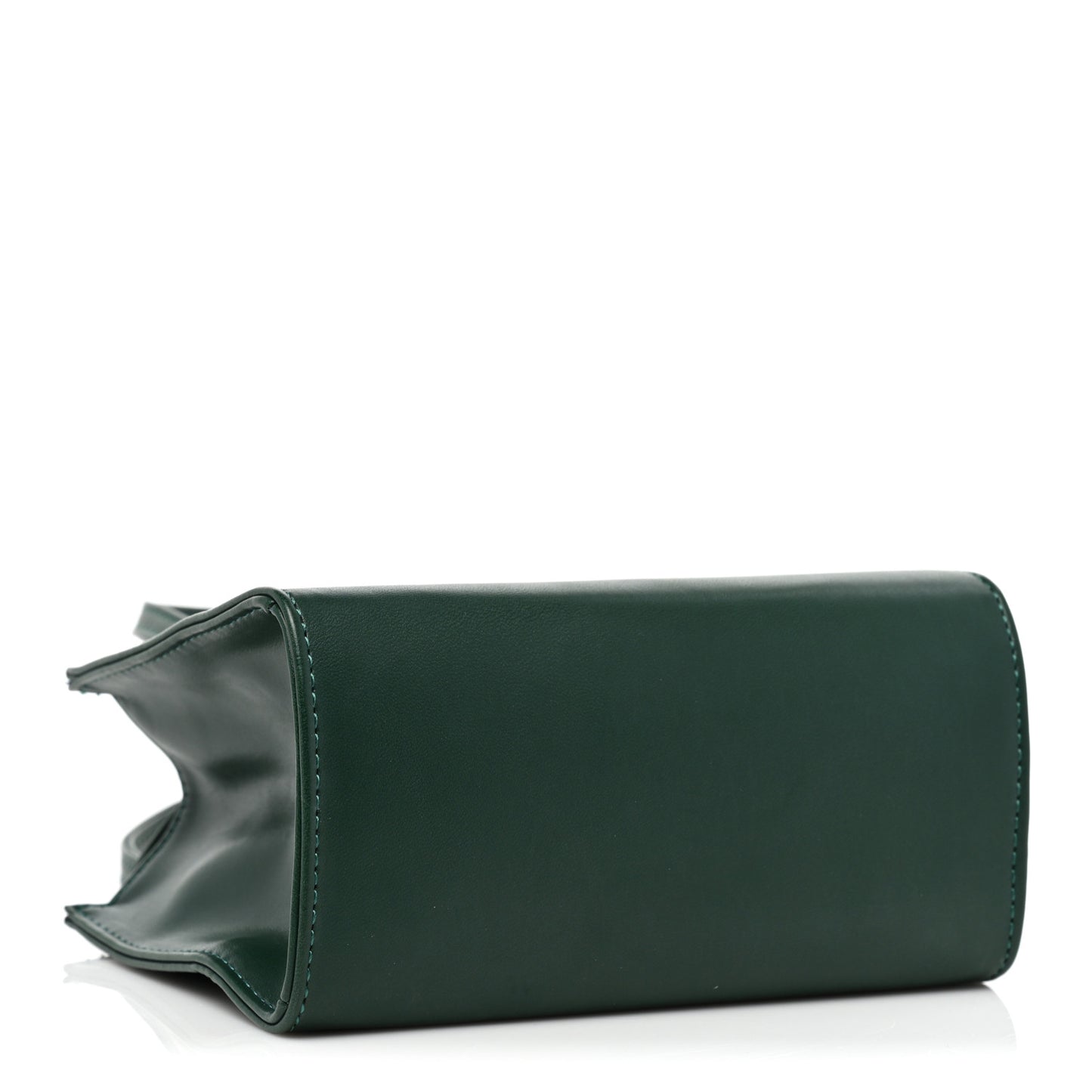 Vegan Leather Small Shopping Bag Dark Olive