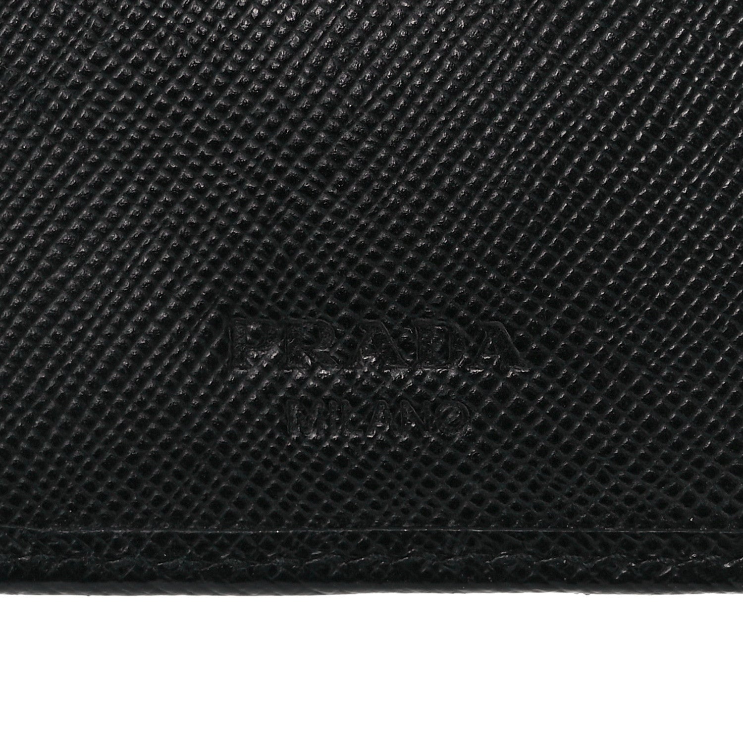 Prada Saffiano Metal Compact Wallet Black 7 of 9