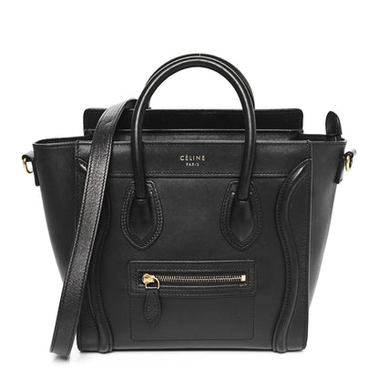 Celine Smooth Calfskin Nano Luggage Black 1 of 10