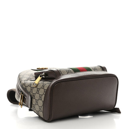 Gucci GG Supreme Monogram Calfskin Web Small Ophidia Day Backpack Beige Ebony New Acero 4 of 11