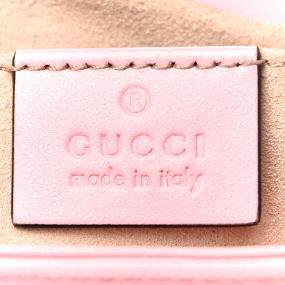 Gucci Calfskin Matelasse Mini GG Marmont Shoulder Bag Wild Rose 7 of 14