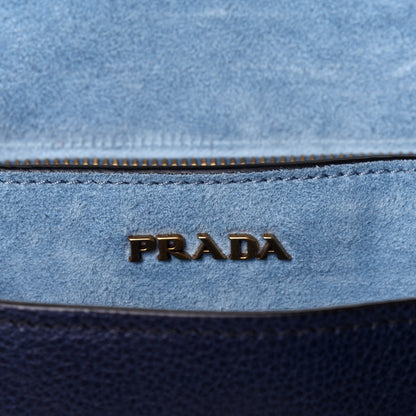 Prada Glace Calf Soft Cahier Bag Baltico Astrale 6 of 13