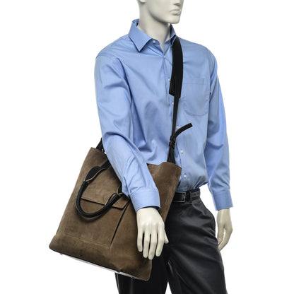 Balenciaga Suede Tote Gris Taupe Black 2 of 7