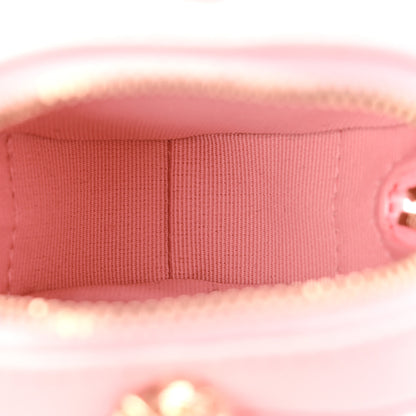 Chanel Lambskin Quilted CC Mini In Love Heart Bag Charm Light Pink 6 of 12