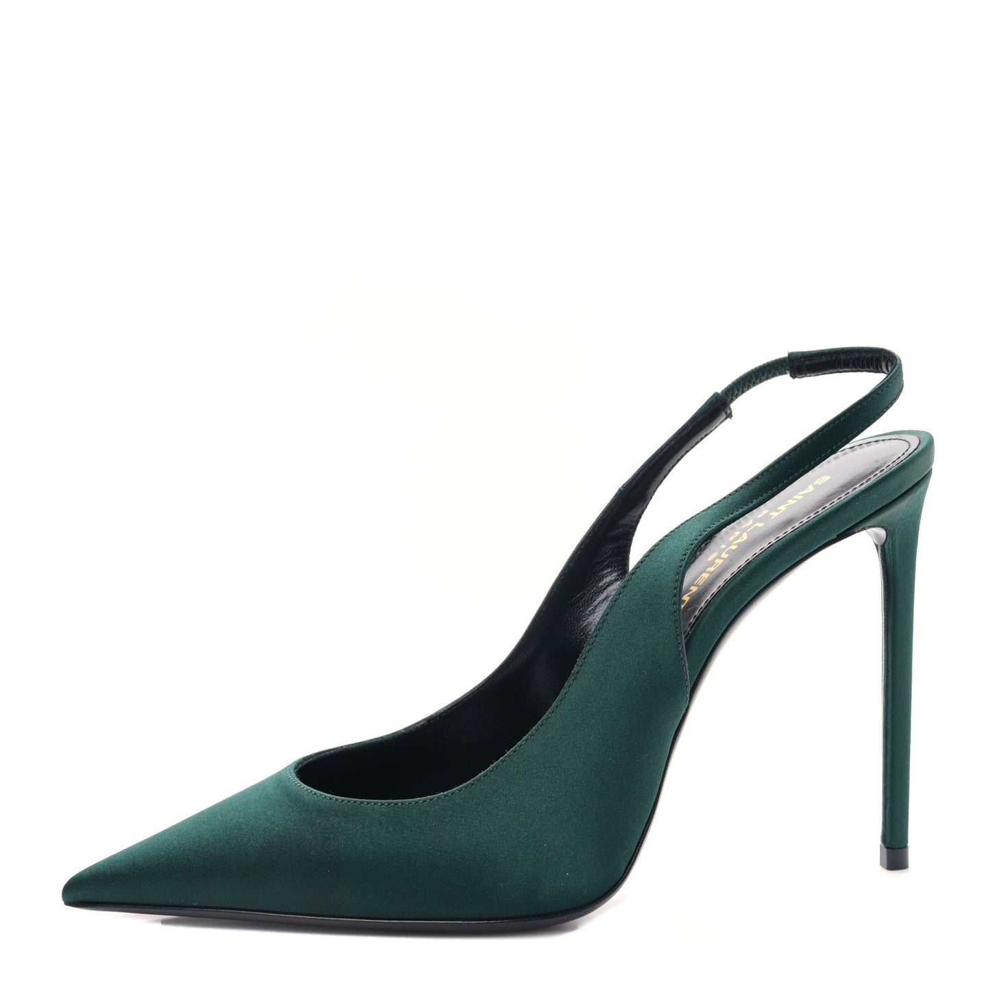 Crepe Satin Zoe 105 Slingback Pump 38.5 Dorian Green