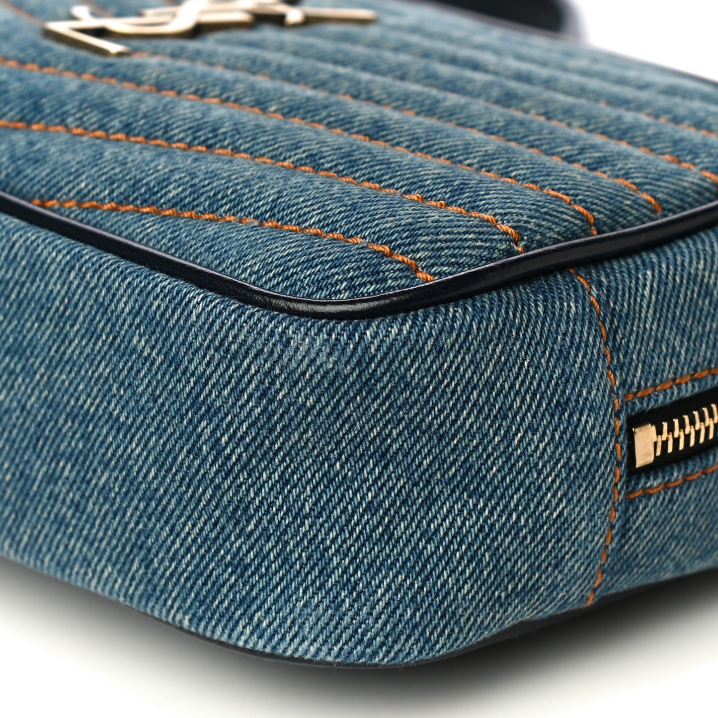 Denim Matelasse Monogram Mini Lou Camera Bag California Blue