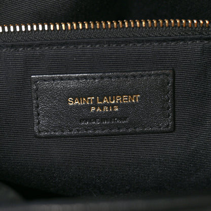 Saint Laurent Lambskin Quilted Small Loulou Puffer Monogram Chain Satchel Black 6 of 12