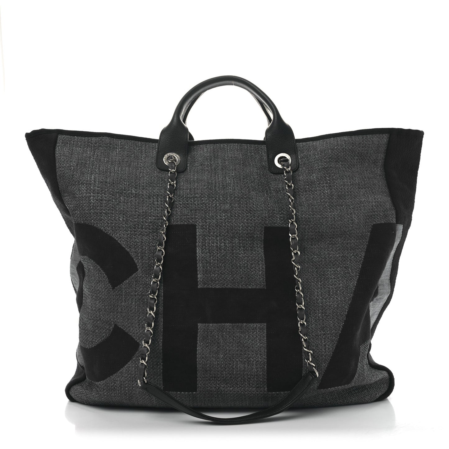 Canvas Large Maxi Shopping Tote Dark Blue