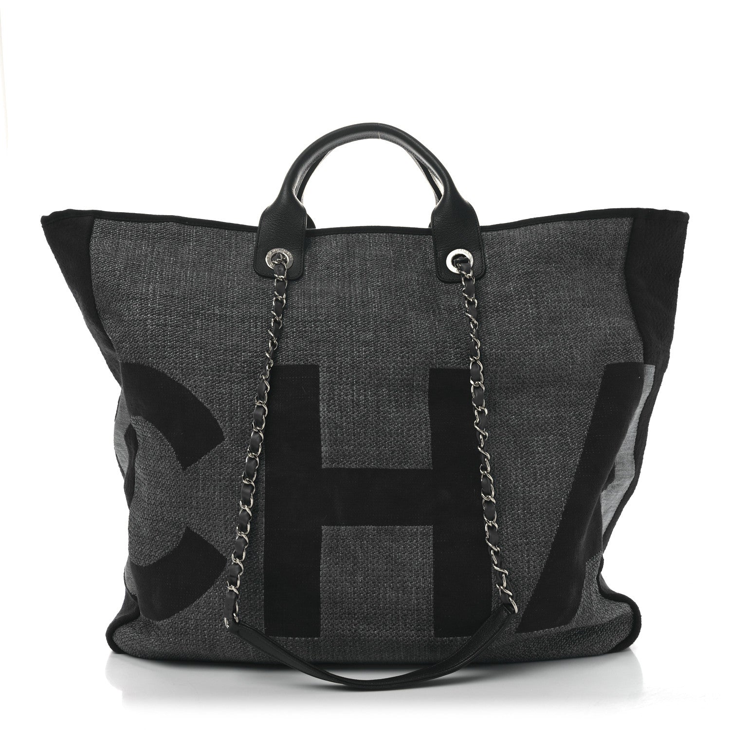 Chanel Canvas Large Maxi Shopping Tote Dark Blue 1 of 10