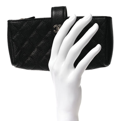 Chanel Caviar Quilted Phone Holder Clutch Black 2 of 11