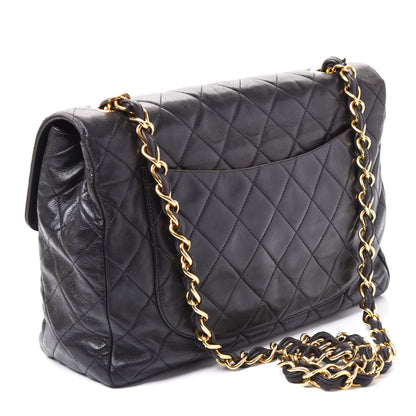 Chanel Lambskin Quilted Jumbo Single Flap Black 2 of 9