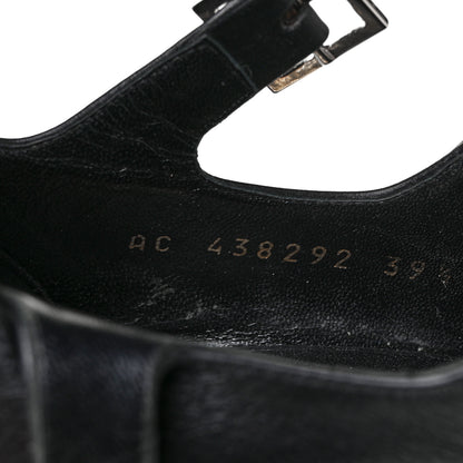Saint Laurent Calfskin Babies 90 Multi Strap Sandal 39.5 Black 8 of 9