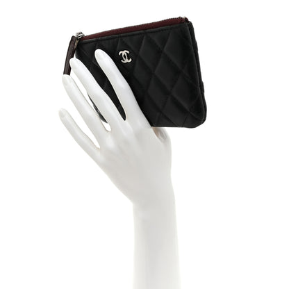 Chanel Lambskin Quilted Small Cosmetic Case Black 2 of 9