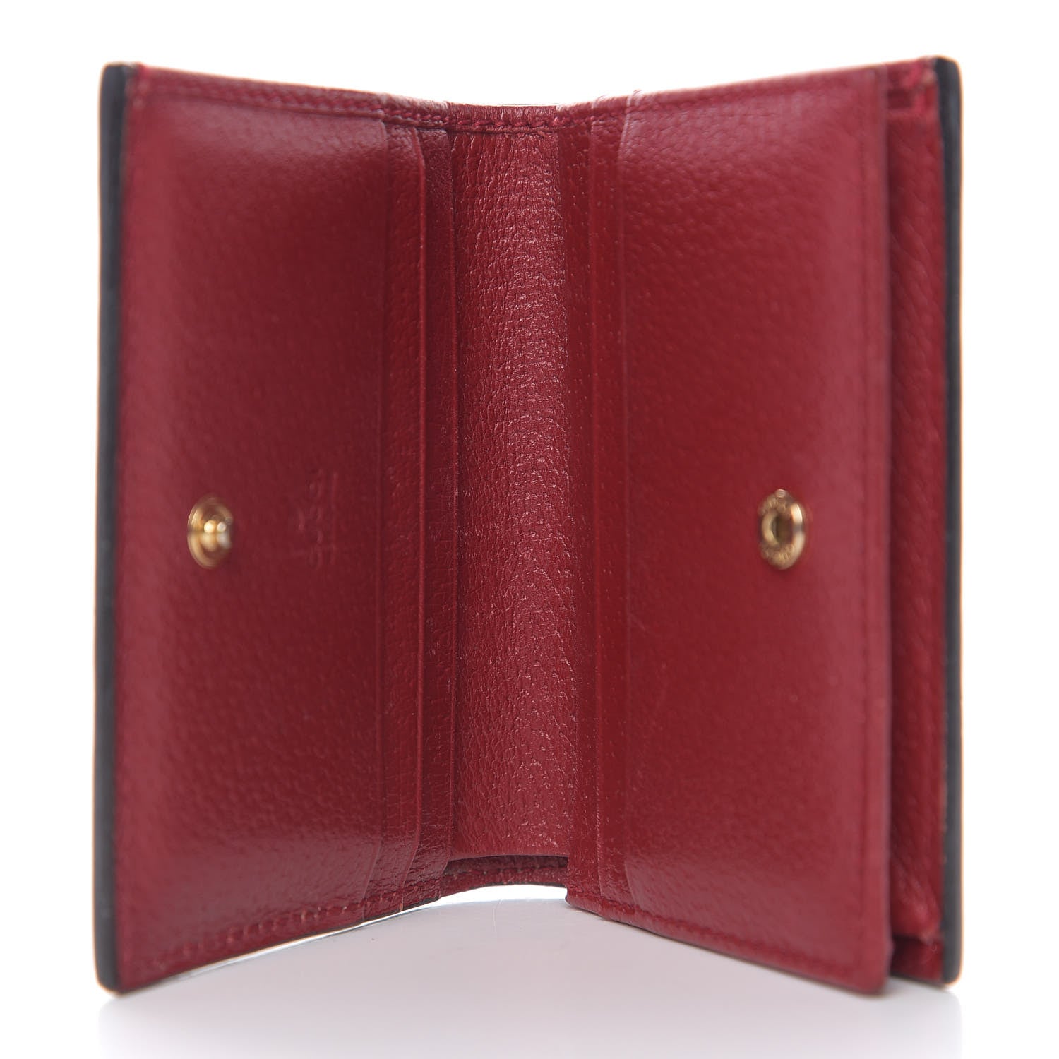 Gucci GG Supreme Monogram Tian Card Case Beige Multicolor Red 4 of 6