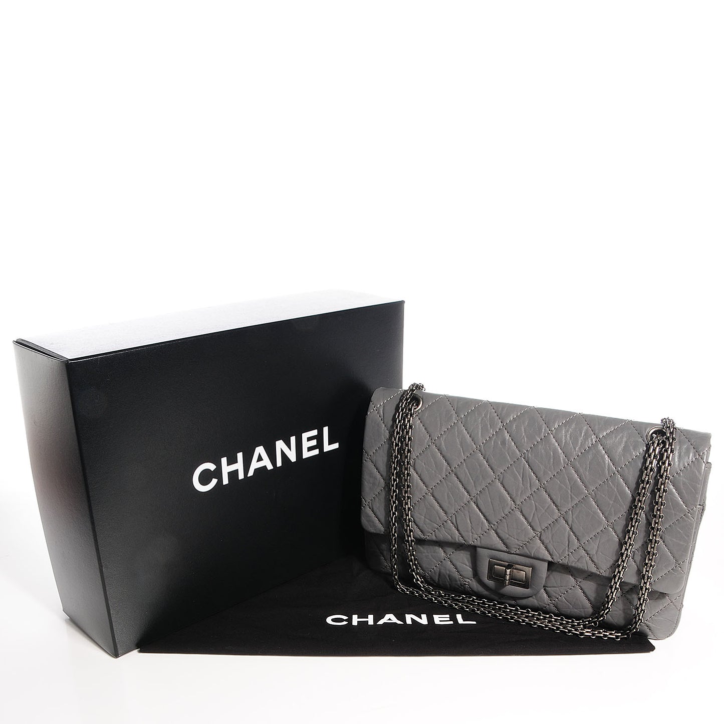 Aged Calfskin 2.55 Reissue 227 Flap Grey