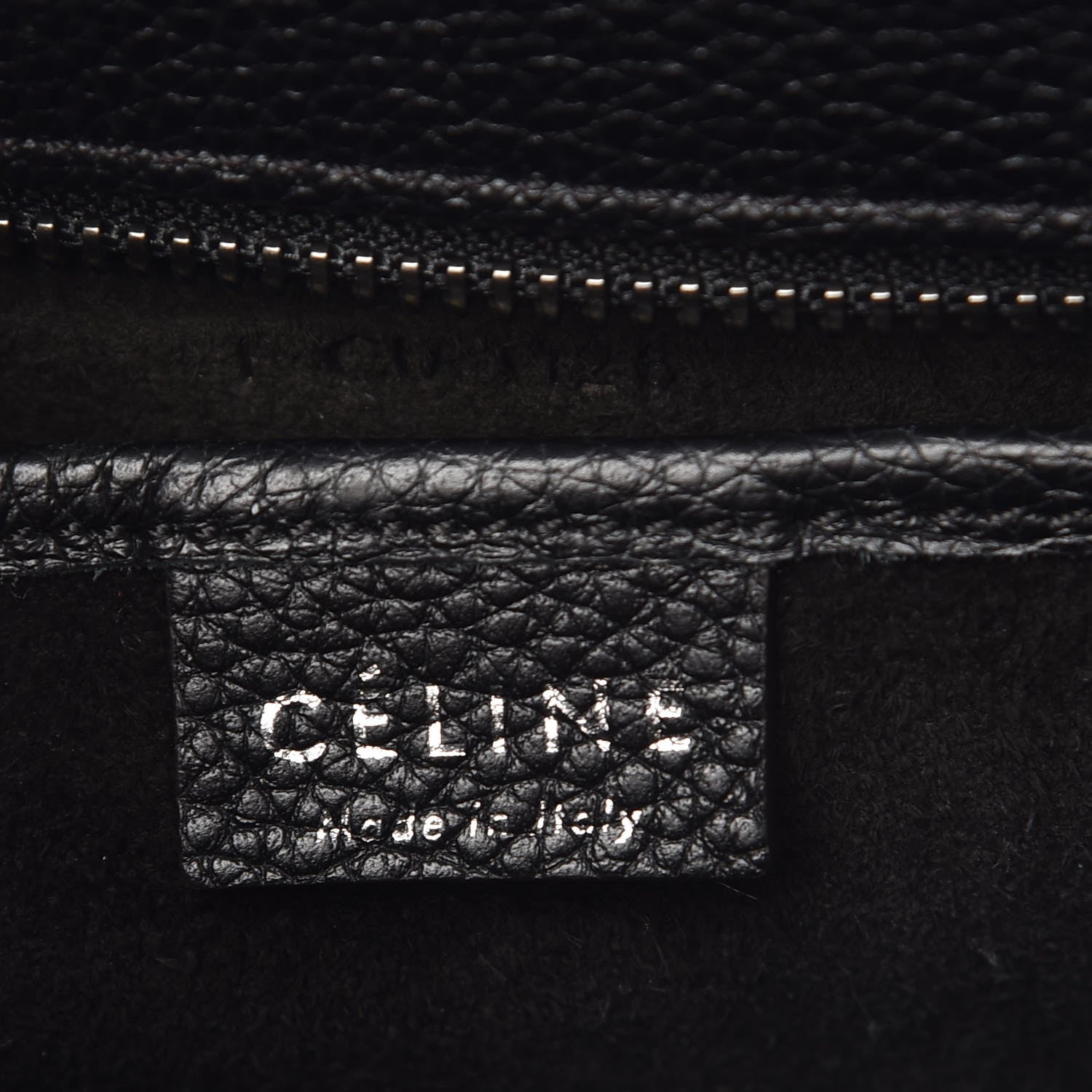 Celine Drummed Calfskin Nano Luggage Black 6 of 6