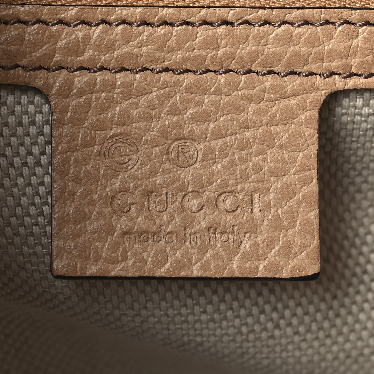 Gucci Dollar Calfskin Medium Soho Top Handle Satchel Camelia 6 of 10