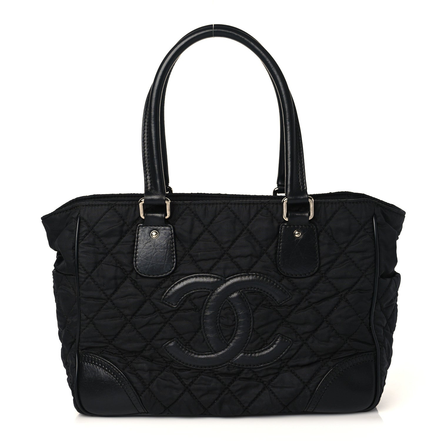Chanel Nylon Calfskin Paris New York Tote Bag Black 1 of 10
