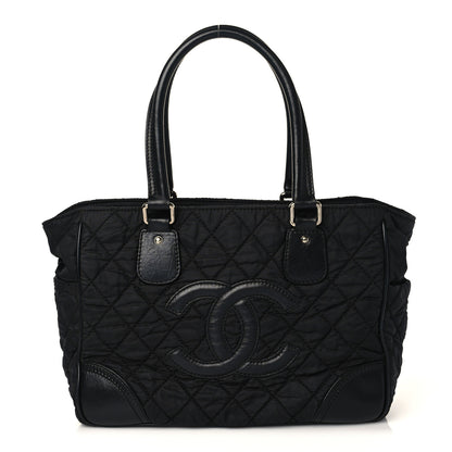 Chanel Nylon Calfskin Paris New York Tote Bag Black 1 of 10