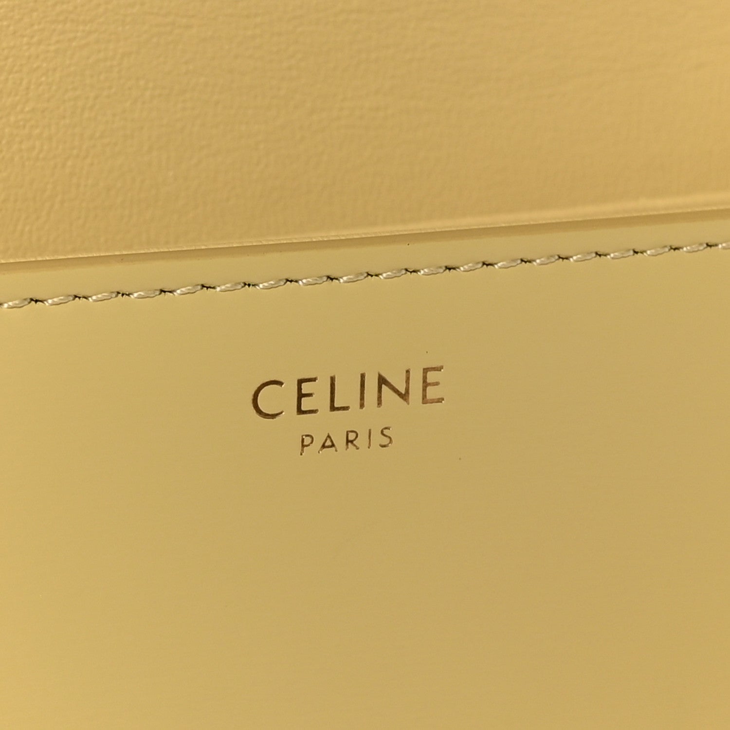 Celine Shiny Calfskin Triomphe Shoulder Bag Papyrus 6 of 9
