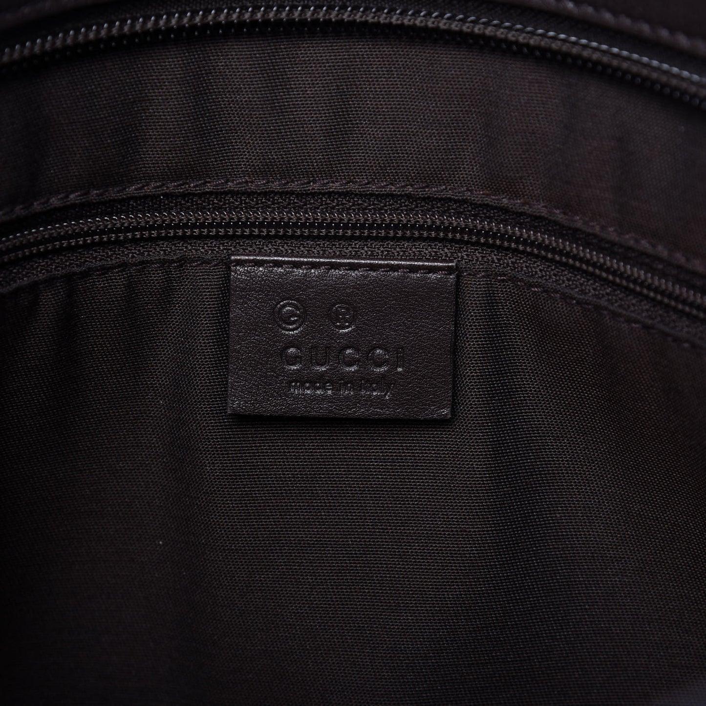 GG Supreme Monogram Web Flat Messenger Bag Dark Brown